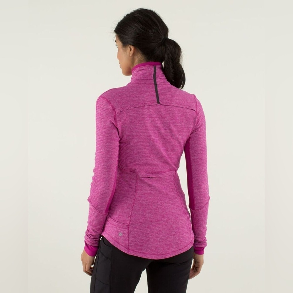 Lululemon Base Runner 1/2 Zip Raspberry Pique Pin… - image 4